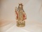 Old Carved Painted Wood Santos Religious Figure
