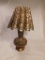 Gold and Silver Filigree Metal Lamp - No Cord