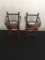 Set of miniature doll high chairs