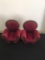 Set of miniature high back chairs