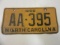 North Carolina AA-395 1966 Vintage License Plate