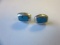 Pair of .925 Silver 1.9g Blue Stone Earrings