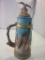 Large Native American Design Ceramic Stein W/ Lid