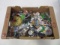 Large Tray Lot of Vintage Pins, Keychains, etc.