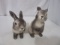 Pair of Ceramic Rabbits