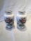 Set of porcelain oriental vases