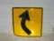 Right Turn Yellow Traffic Sign 4ftx4ft