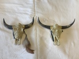 Lot of 2 miniature Home Deco Steer Heads