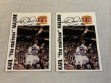 KARL MALONE Utah Jazz AUTOGRAPH Burger King Cards