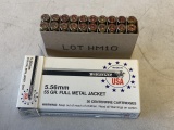 Box of 20 Winchester USA Rifle Ammunition 5.56mm