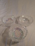 Set of 3 matching crystal serving bowls