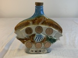 Vintage 1970 Jim Beam Liberty Decanter with Coins