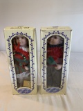 Lot of 2 Porcelain Christmas 12