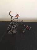 Set of two vintage reproduction bicycle miniatures