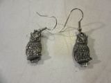 Pair of Pewter Owl Earrings