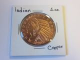 .999 Copper 1oz Indian Head Coin