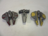 Lot of 3 Star Wars Starfighter Toys