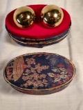 Chinese Exercise Balls in Tufted Box