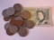 British 1 Pound Sir Isaac Newton Note w/ 20 Coins