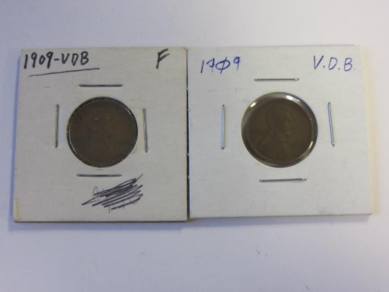 Pair of 1909 VDB Lincoln Cents