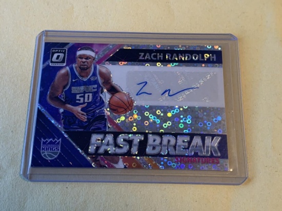 ZACH RANDOLPH 2018-19 Optic AUTO Fast Break Card