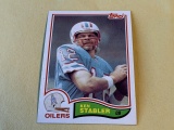 KEN STABLER Oilers 1982 Topps Football Card