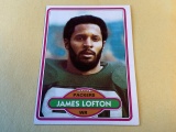 JAMES LOFTON Packers 1980 Topps Football Card