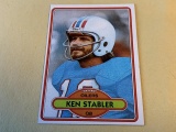 KEN STABLER Oilers 1980 Topps Football Card