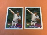 (2) GREG MADDUX 1989 Topps Baseball Cards