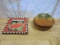 Lot of 5 Pumpkin Design Trays & 2 Fruit Style Mats