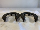 2 Vintage Diamond Duluth Horseshoes Drop Forged