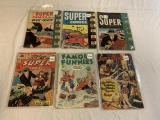 Lot of 6 Vintage  1940's 10 cent Comic Books