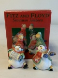 Fitz & Floyd Snowman  Salt & Pepper Shakers
