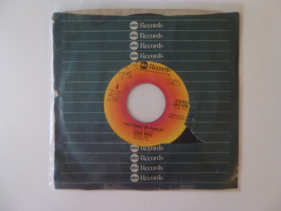 JERIS ROSS Pictures On Paper 45 RPM Record 1975