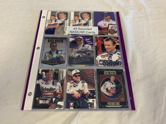 Lot of 45 Assorted NASCAR Cards-STARS