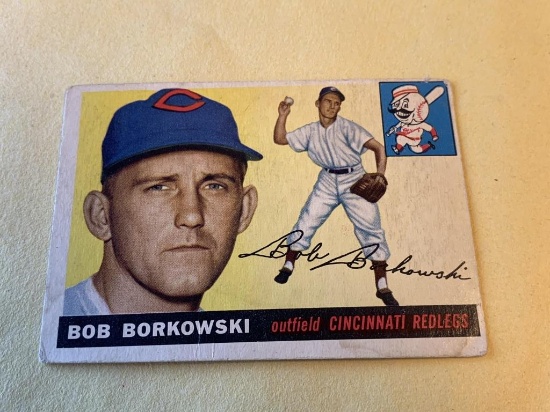 BOB BORKOWSKI Redlegs 1955 Topps Baseball #74