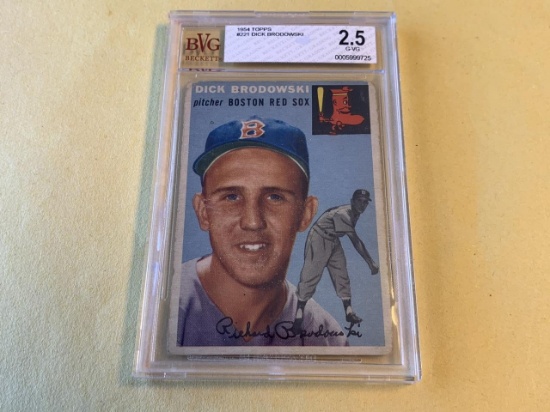 DICK BRODOWSKI 1954 Topps #221 Graded BVG 2.5 Good