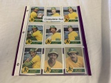 1982 Granny Goose Oakland A's Card Set 15 Cards