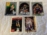 Lot of 5 AUTOGRAPH Basketball Cards