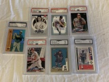 Lot of 7 Graded Cards PSA-Mike Trout, Randy Moss