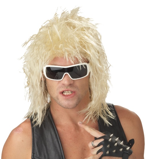 ROCKIN DUDE Wig Costume NEW