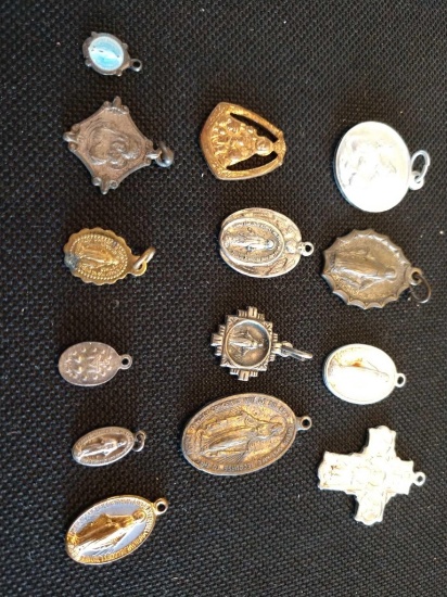 14 Catholic token pendant miniatures