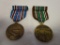 Lot of 2 authentic WWII campaign medals with ribbons