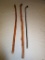 Lot of three wood walking sticks