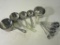 Lot of 9 Stainless Measuring Cups