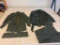 Lot of 2 Military Army dress coats greens with Pants, 2 caps and belt Size 36L