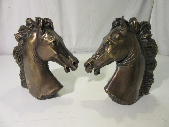 2 7" Brass Horse Heads
