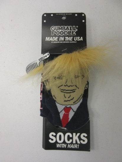 Pair of Gumball Poodle Trump Socks with Hair and Comb Included.