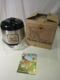 Like New in Box Saratoga Jacks 5.5 Liter Thermal Cooker w/ Recipe/Manual Booklet