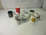 Lot of 9 Various Mugs: 4 Starbucks, Salt Lake City, Fremont Street, Floating Nuclear Plant 'Sturgis'